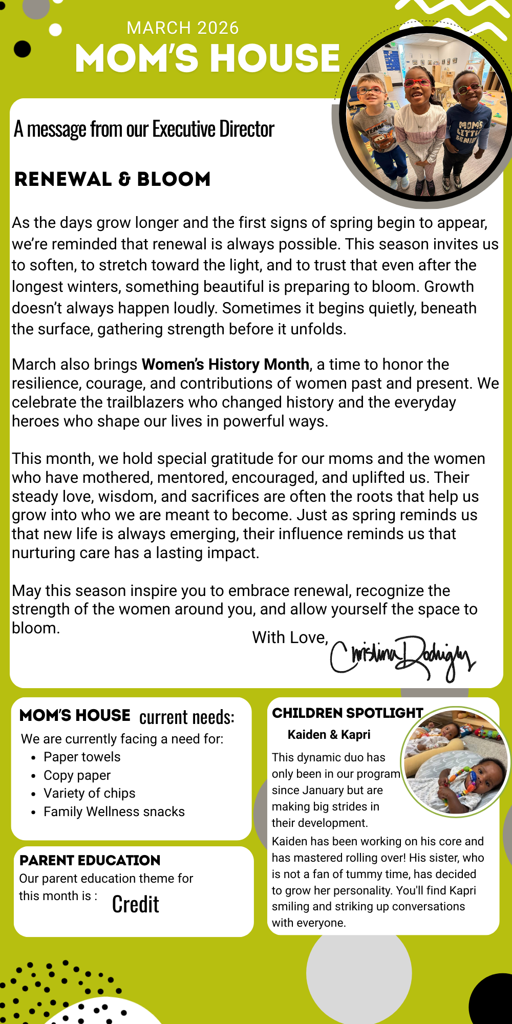 march 2026 newsletter content